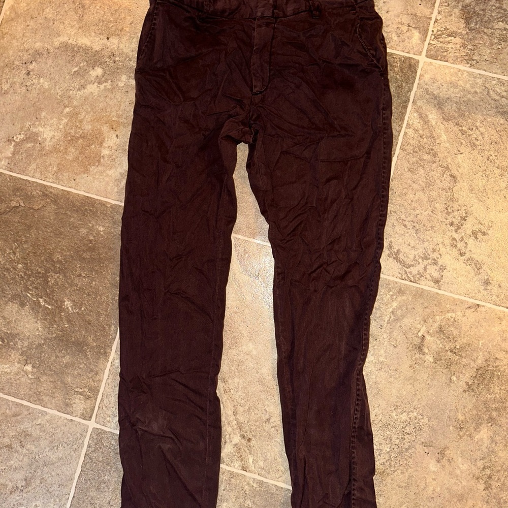 Zachary Prell Burgandy Pants